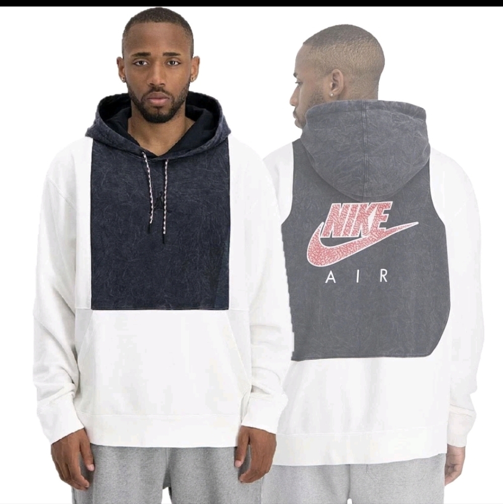 Nike Air Men's White and Black Hoodie